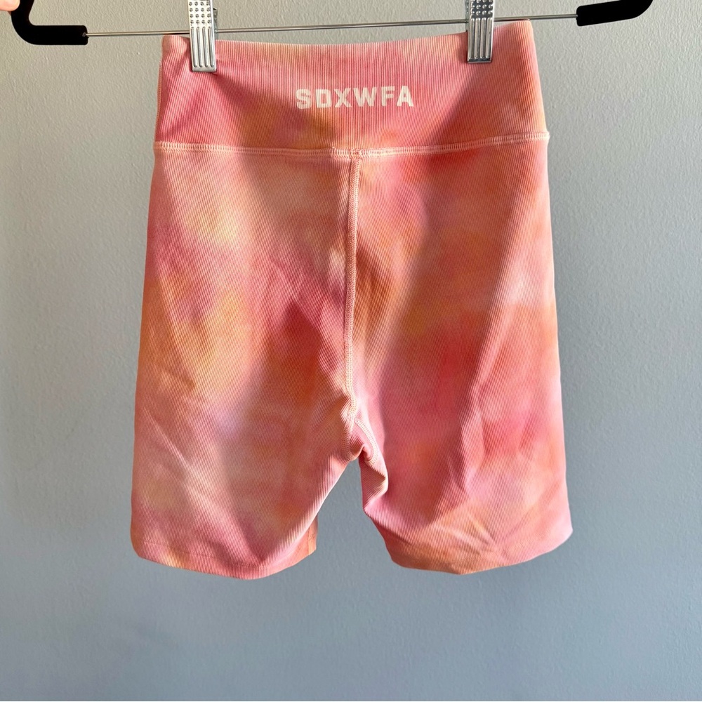 White Fox Cali Babe Cropped Sweater & Biker Short SET, Pink Sunset | Size Small - Picture 13 of 14